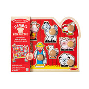 Farm Friends Jumbo Peg Puzzle - 8 Pieces O2