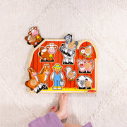Farm Friends Jumbo Peg Puzzle - 8 Pieces O2