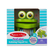 First Play Frolicking Frog Wooden Pull Toy W6