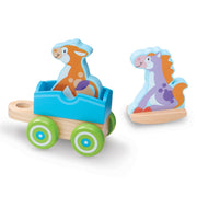 First Play Wooden Rocking Farm Animals Pull Train C9