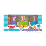 First Play Wooden Rocking Farm Animals Pull Train I0
