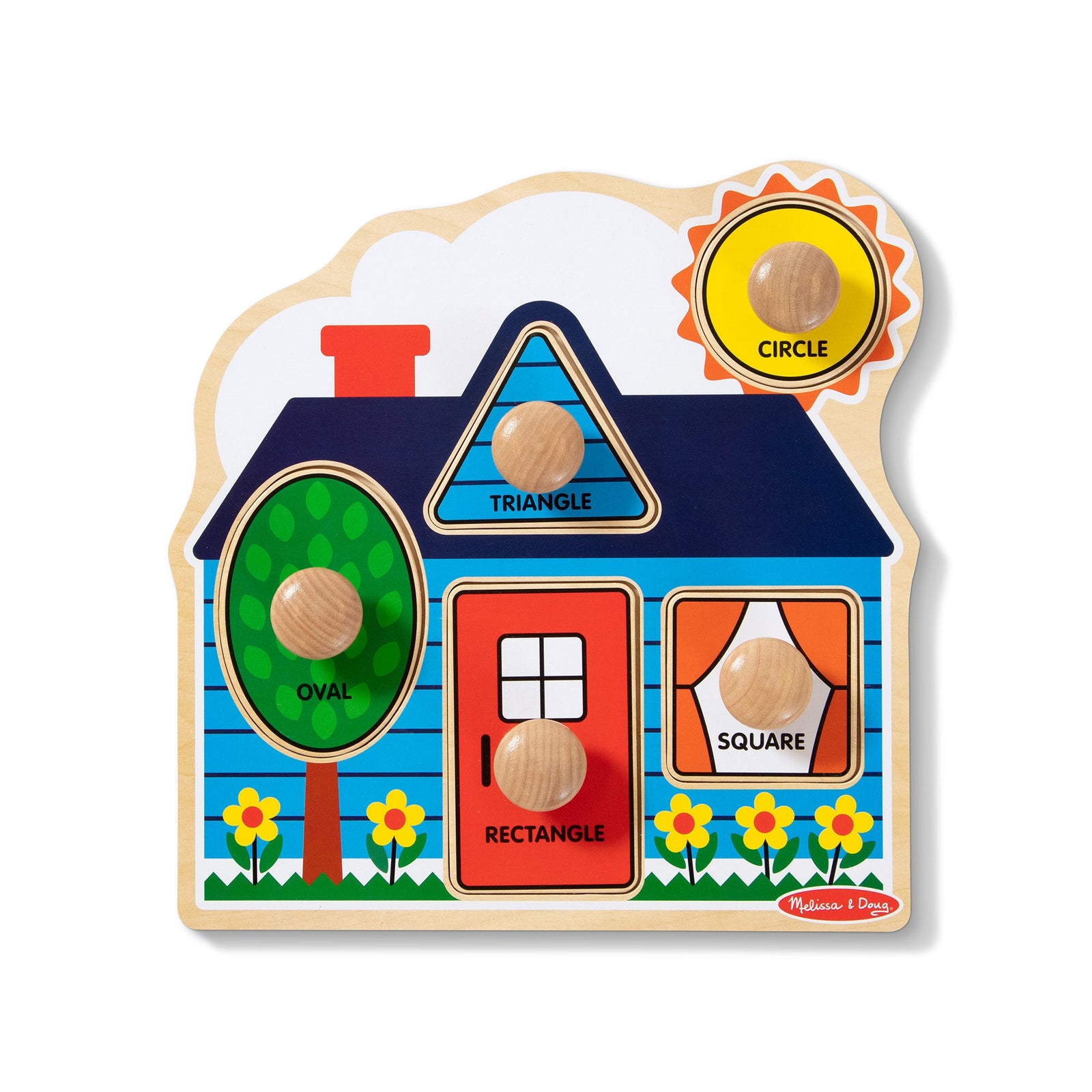 First Shapes Jumbo Peg Puzzle - 5 Pieces S5