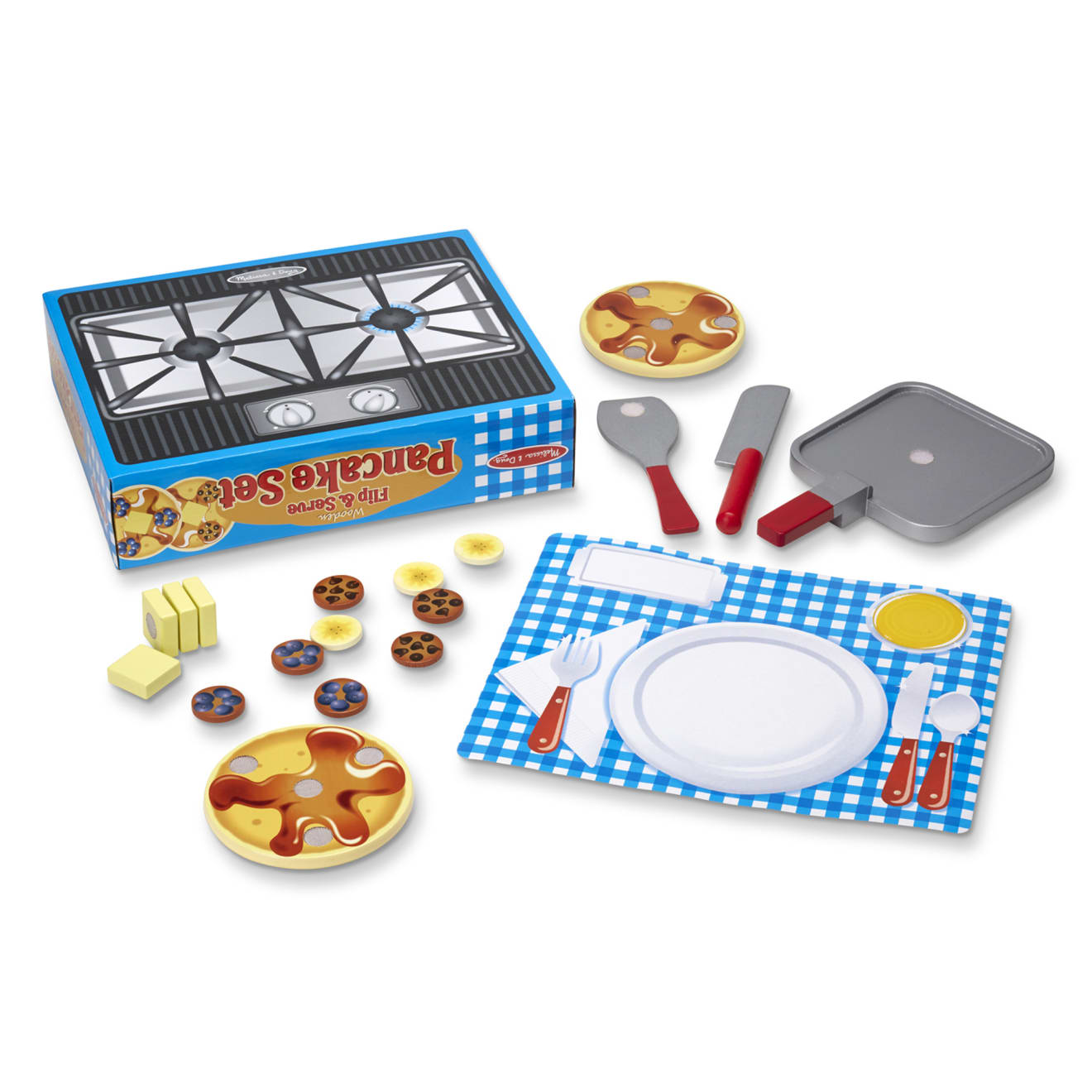 Flip & Serve Pancake Set - Wooden Play Food T1