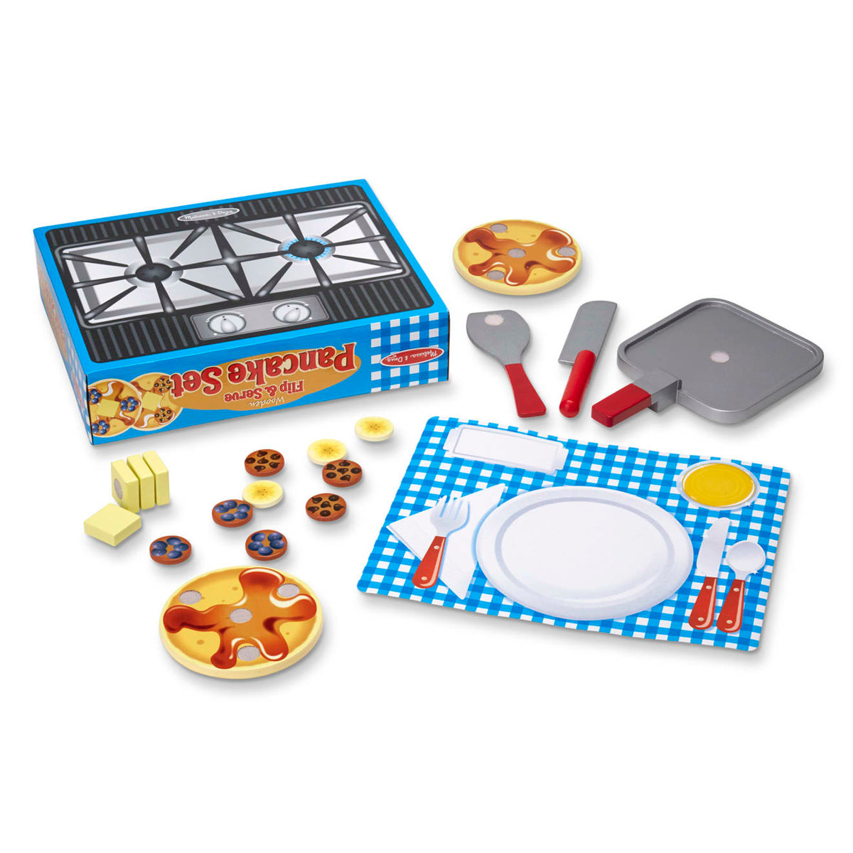 Flip & Serve Pancake Set - Wooden Play Food T7