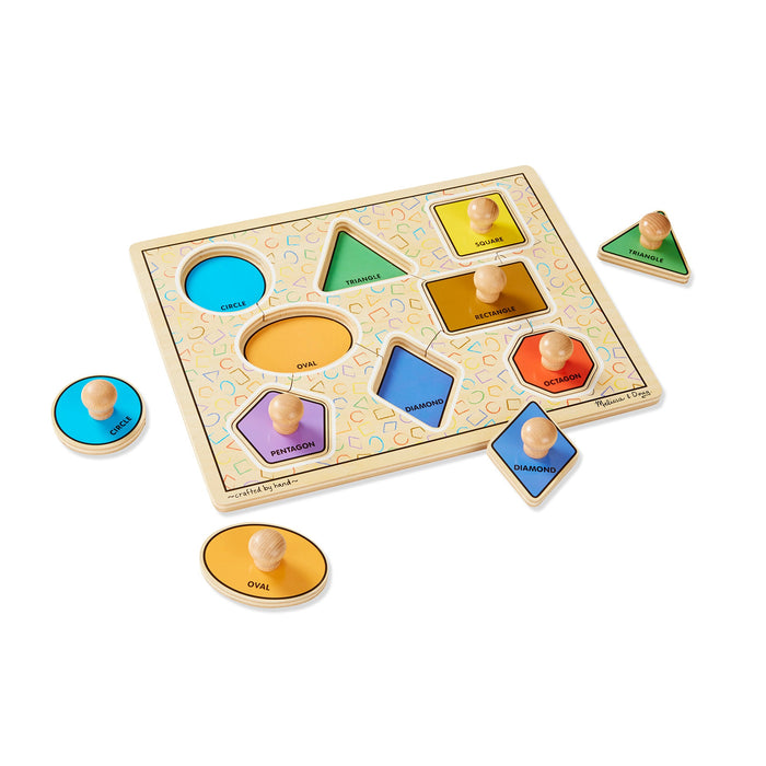 Geometric Shapes Deluxe Jumbo Peg Puzzle - 8 Pieces J2