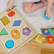 Geometric Shapes Deluxe Jumbo Peg Puzzle - 8 Pieces O5