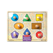 Geometric Shapes Deluxe Jumbo Peg Puzzle - 8 Pieces O5