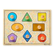 Geometric Shapes Deluxe Jumbo Peg Puzzle - 8 Pieces O5