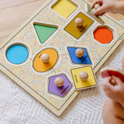 Geometric Shapes Deluxe Jumbo Peg Puzzle - 8 Pieces O5