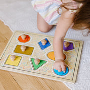 Geometric Shapes Deluxe Jumbo Peg Puzzle - 8 Pieces O5