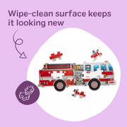 Giant Fire Truck Floor Puzzle - 24 Pieces J9