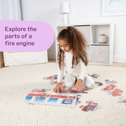 Giant Fire Truck Floor Puzzle - 24 Pieces J9