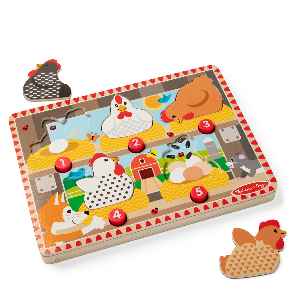 Happy Hens Push to Pop Puzzle L8
