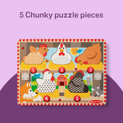 Happy Hens Push to Pop Puzzle R3