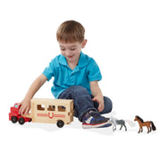 Horse Carrier Wooden Vehicles Play Set N6