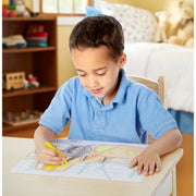 Jumbo 50-Page Kids' Coloring Pad - Space, Sharks, Sports, and More S5