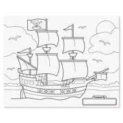 Jumbo 50-Page Kids' Coloring Pad - Space, Sharks, Sports, and More S5
