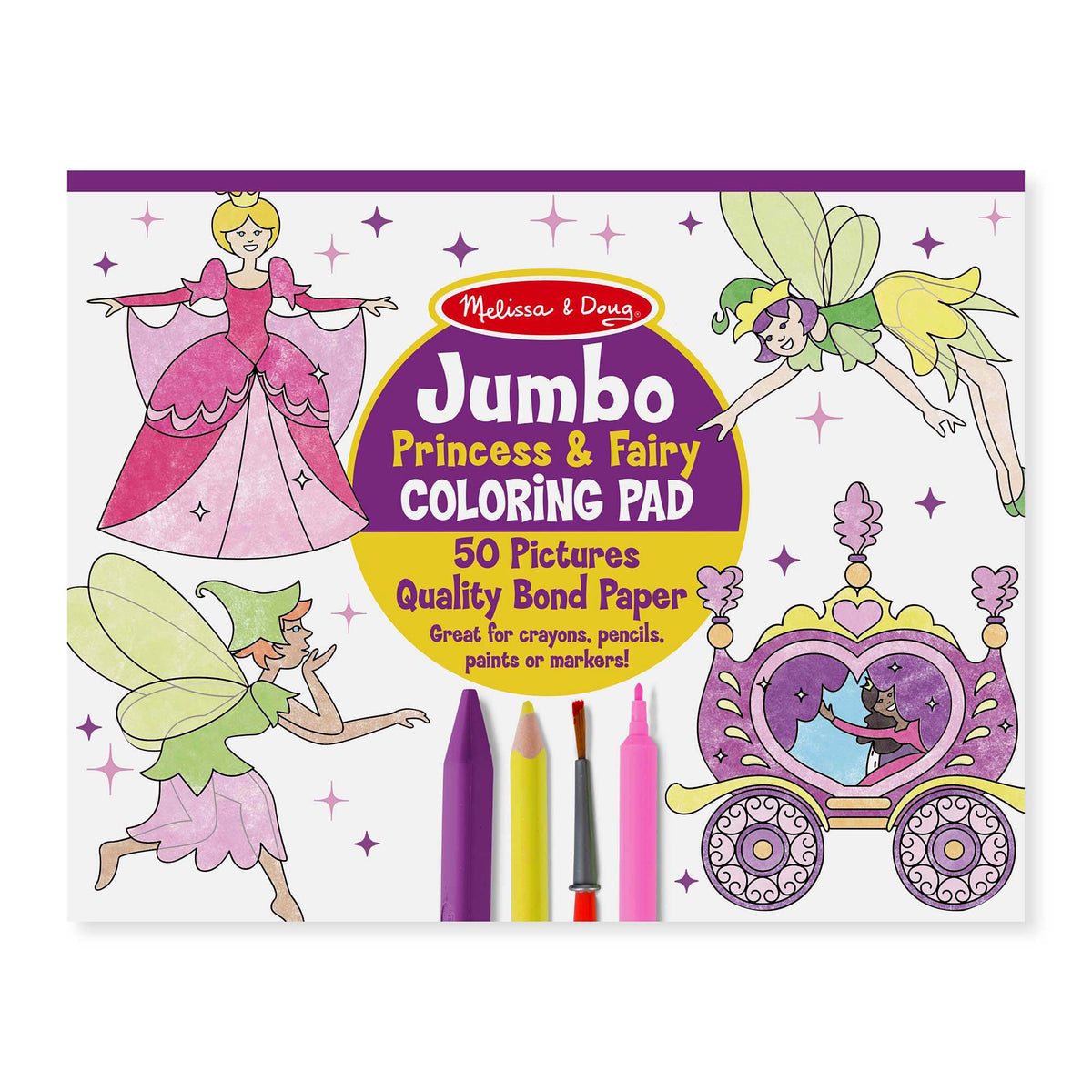 Jumbo Coloring Pad - Princess & Fairy N9