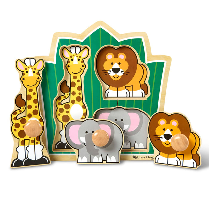 Jungle Friends Jumbo Knob Puzzle - 3 Pieces N1