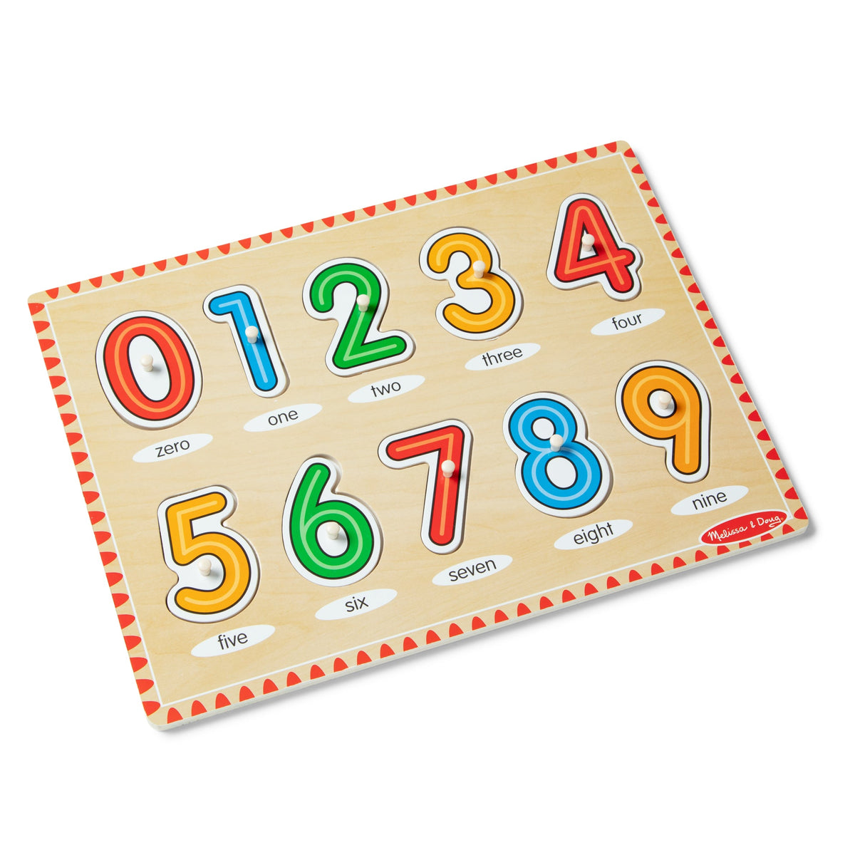 Lift & See Numbers Peg Puzzle - 10 Pieces E4