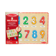 Lift & See Numbers Peg Puzzle - 10 Pieces M8