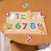 Lift & See Numbers Peg Puzzle - 10 Pieces M8