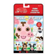 Make-a-Face – Farm Reusable Sticker Pad – On the Go Travel Activity M0