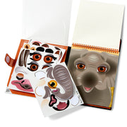 Make-a-Face – Safari Reusable Sticker Pad – On the Go Travel Activity A5