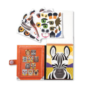 Make-a-Face – Safari Reusable Sticker Pad – On the Go Travel Activity A5