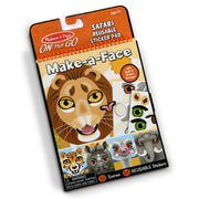 Make-a-Face – Safari Reusable Sticker Pad – On the Go Travel Activity A5