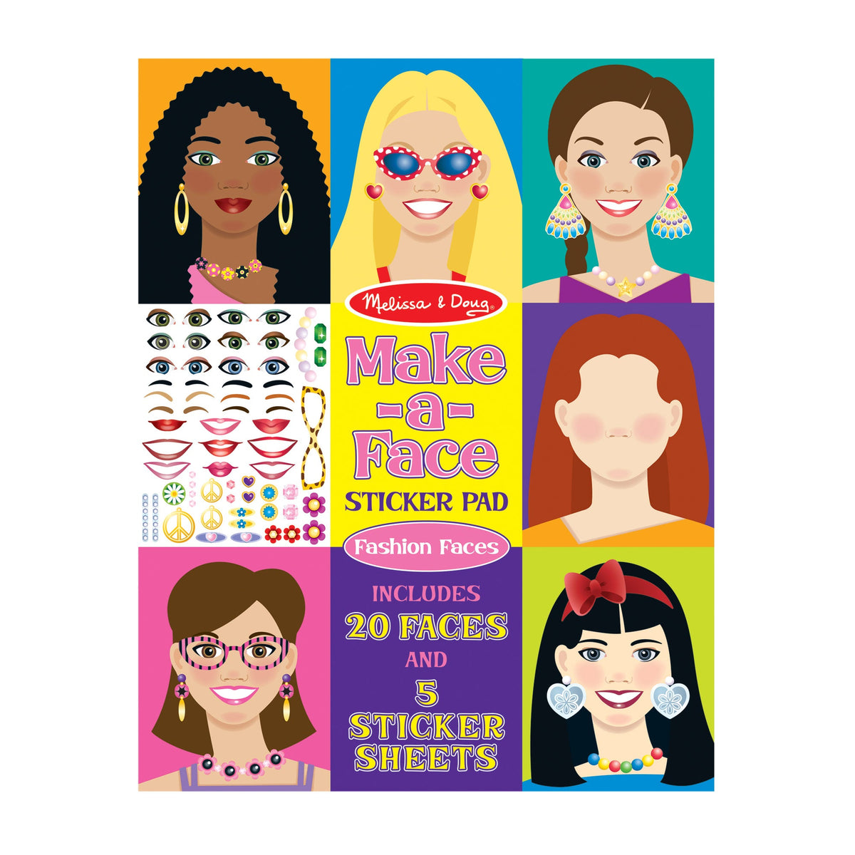 Make-a-Face Sticker Pad - Fashion Faces V0