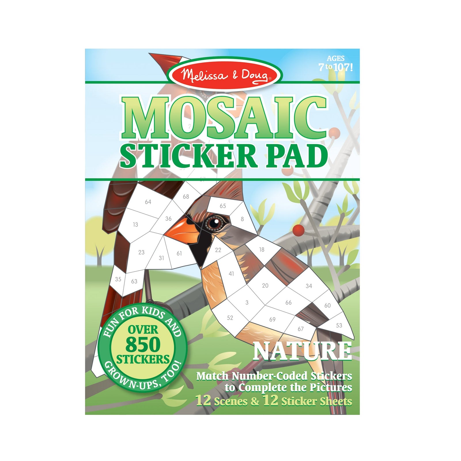 Mosaic Sticker Pad - Nature J3