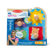Ms. Rachel™ Wooden Peek-a-Boo Jumbo Peg Puzzle – 4 Pieces K7