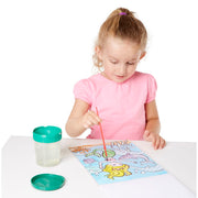 My First Paint With Water Kids' Art Pad With Paintbrush - Cheerleaders, Flowers, Fairies, and More H7