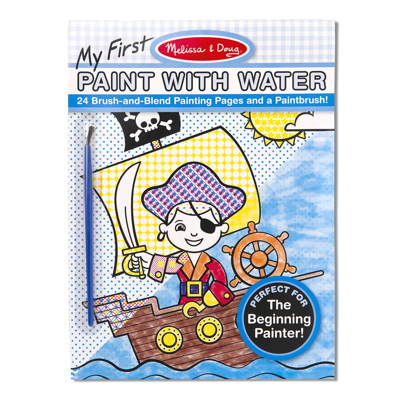 My First Paint With Water Kids' Art Pad With Paintbrush - Pirates, Space, Construction, and More Q1