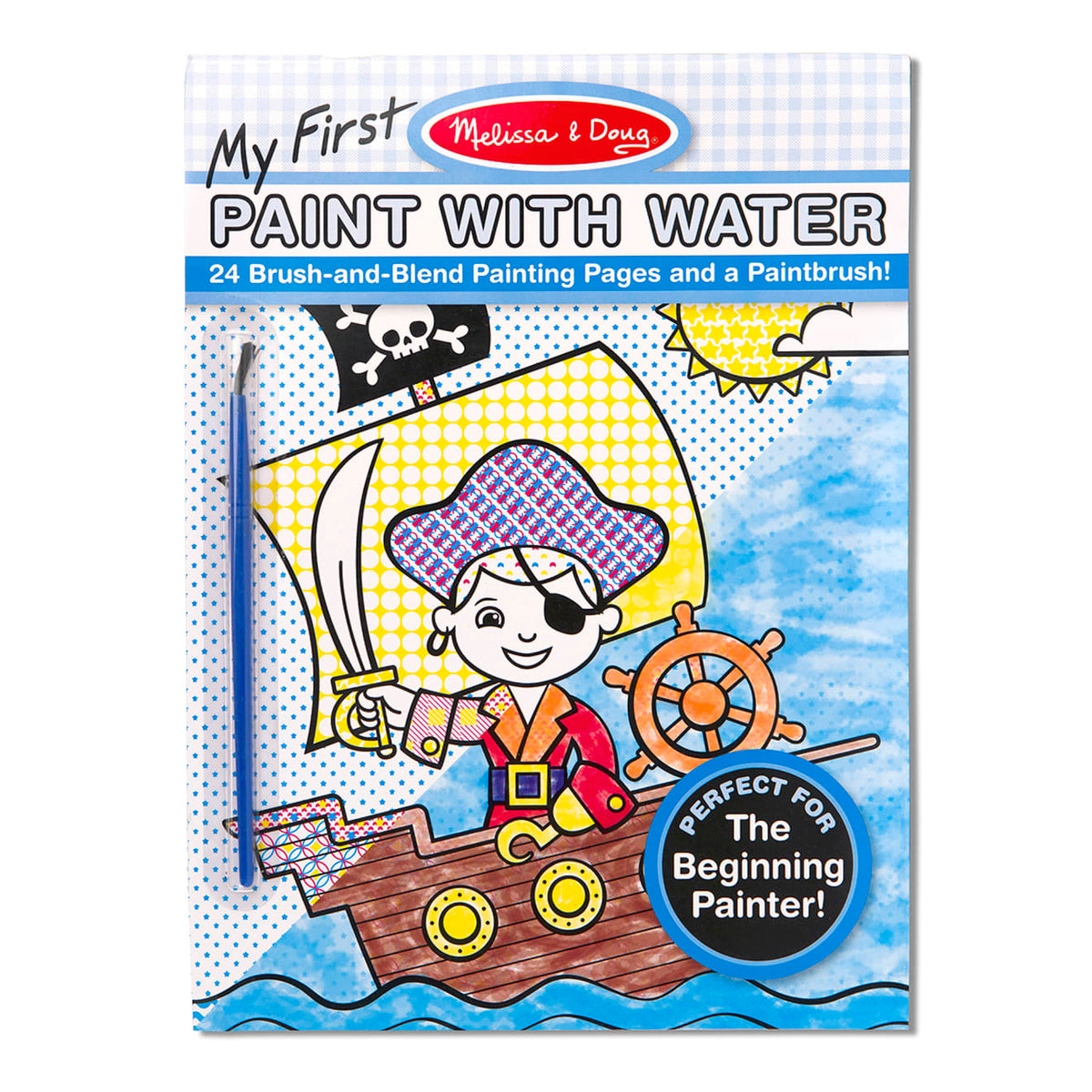 My First Paint With Water Kids' Art Pad With Paintbrush - Pirates, Space, Construction, and More Y4