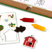 Natural Play: Play, Draw, Create Reusable Drawing & Magnet Kit – Farm O1