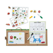 Natural Play: Play, Draw, Create Reusable Drawing & Magnet Kit – Farm T0