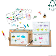 Natural Play: Play, Draw, Create Reusable Drawing & Magnet Kit – Ocean X1