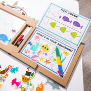 Natural Play: Play, Draw, Create Reusable Drawing & Magnet Kit – Ocean X1