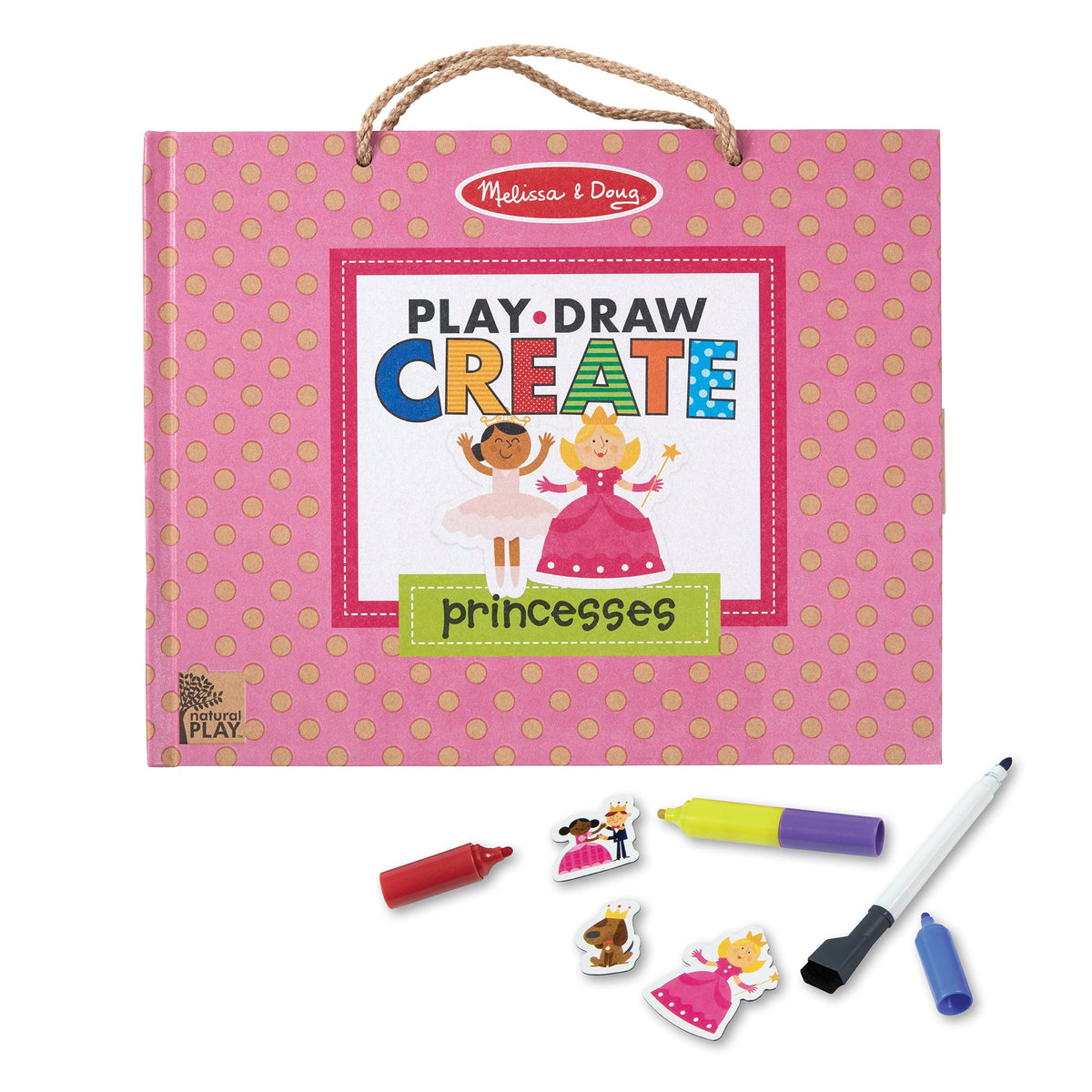 Natural Play: Play, Draw, Create Reusable Drawing & Magnet Kit – Princesses R4