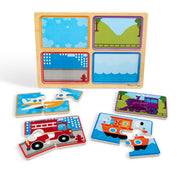 Natural Play Wooden Puzzle: Ready, Set, Go I7