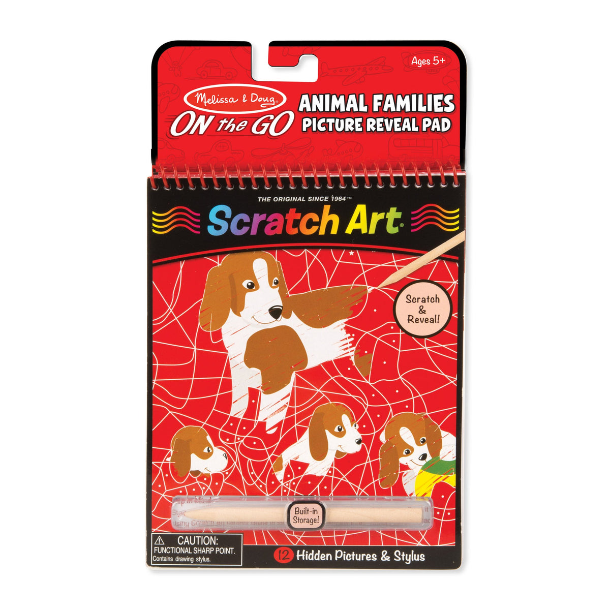 On the Go Scratch Art Color Reveal Pad - Animal Families G2