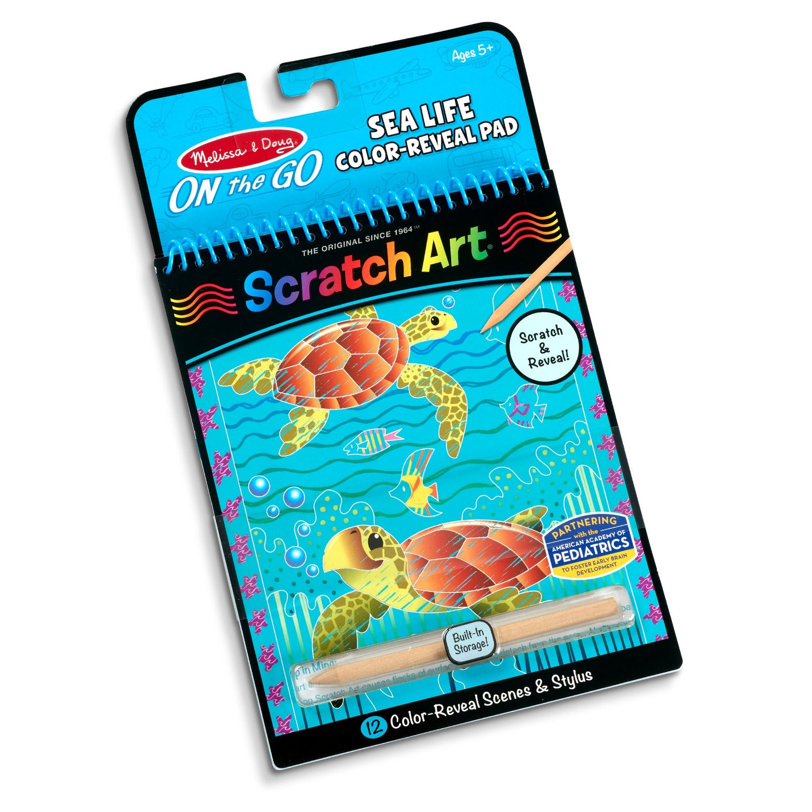 On the Go Scratch Art Color-Reveal Pad -  Sea Life J1