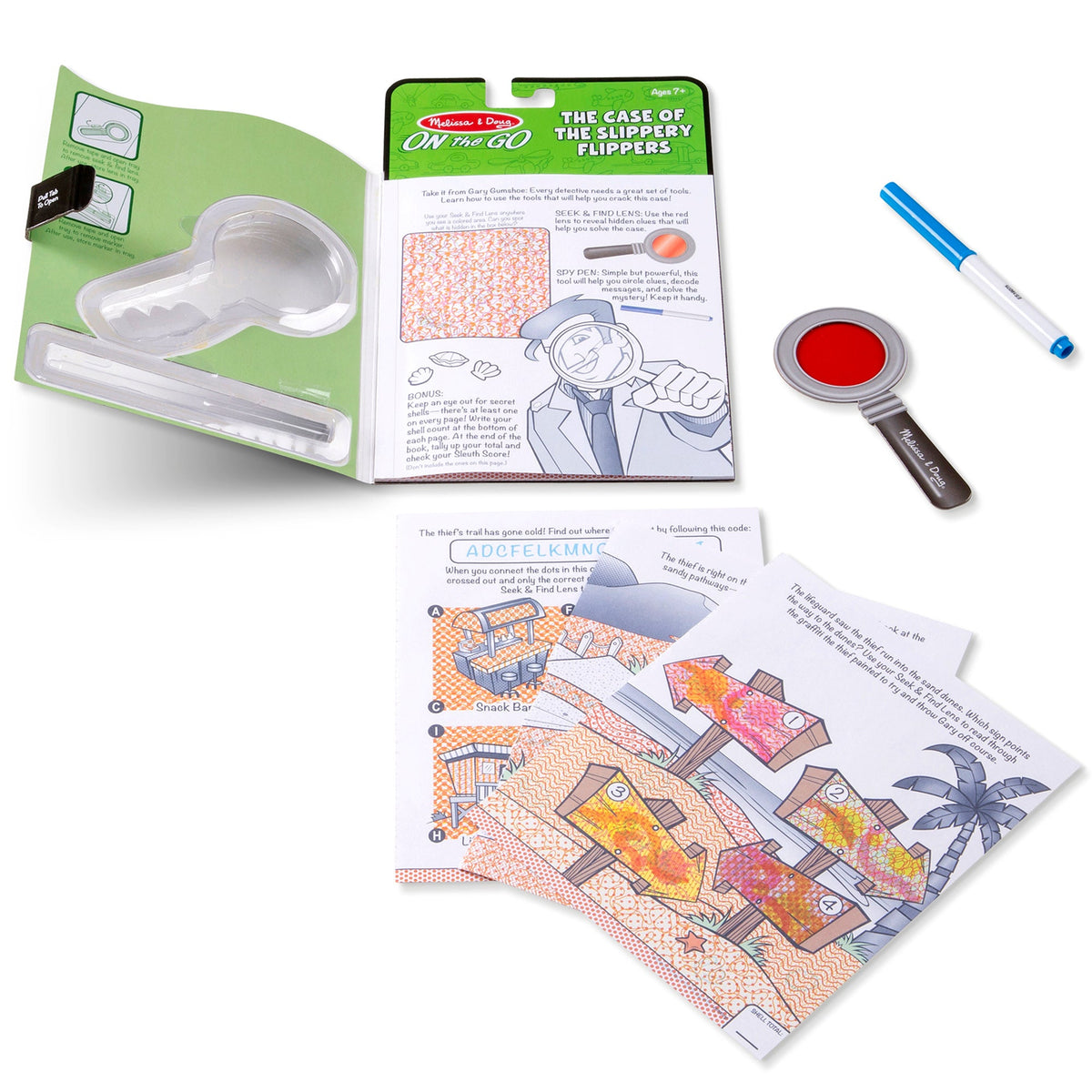On the Go™ Secret Decoder Activity Books 3-Pack: Slippery Flippers, Runaway Ruby, Game Book S9