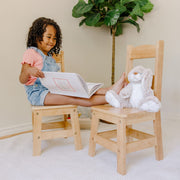 Pair of Solid Wood Chairs 2-Piece Set L0
