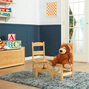 Pair of Solid Wood Chairs 2-Piece Set L0