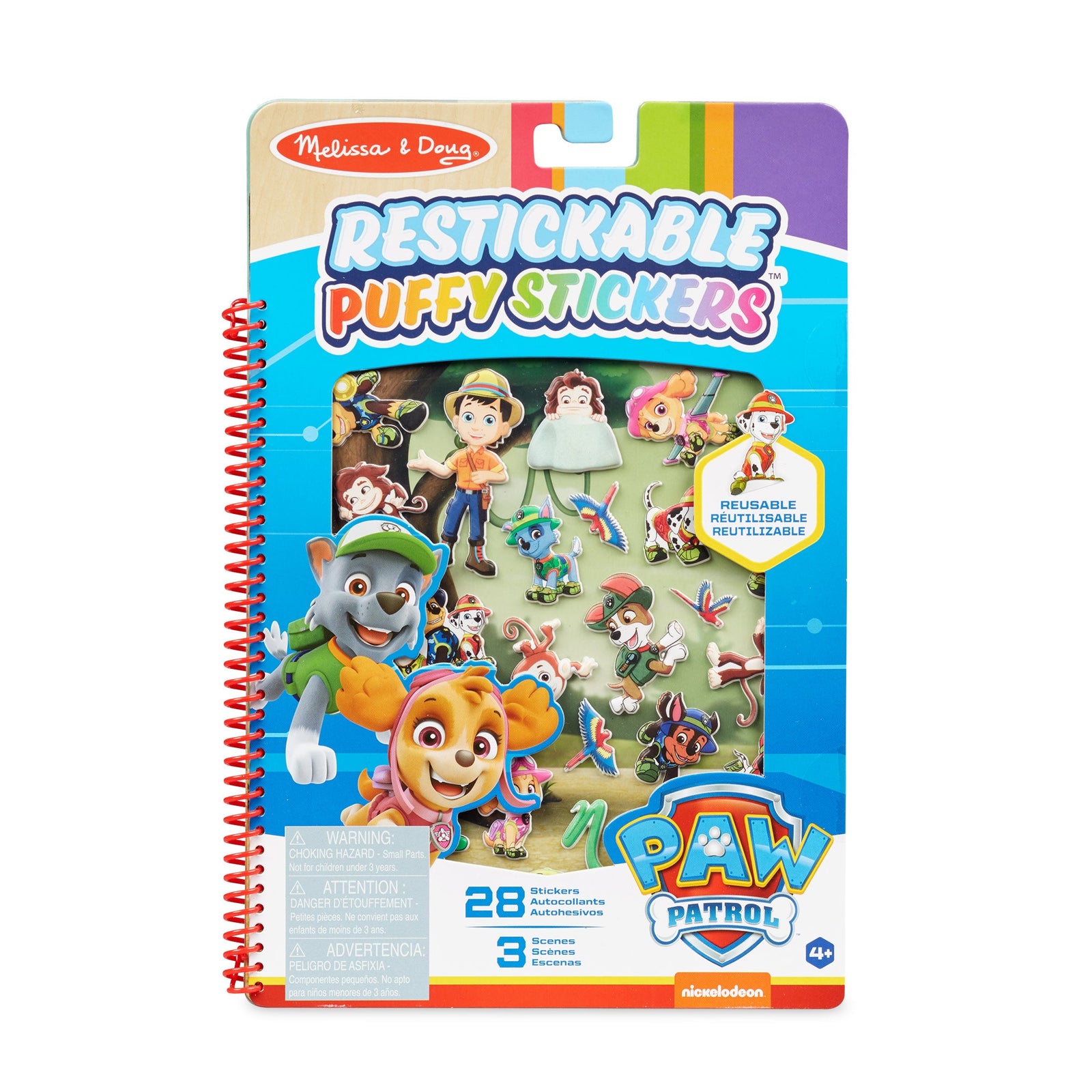 PAW Patrol Restickable Puffy Stickers - Jungle X9