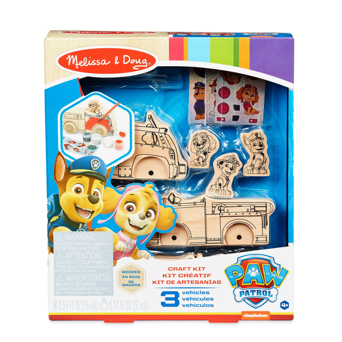 PAW Patrol Wooden Craft Kit - Vehicles X6