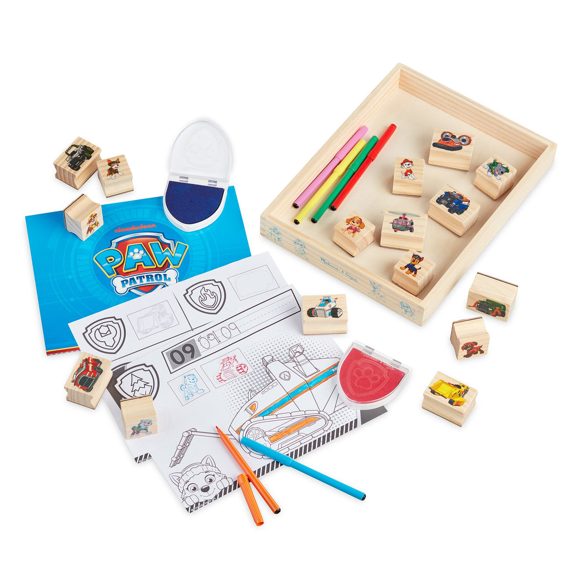 PAW Patrol Wooden Stamps Activity Set X6